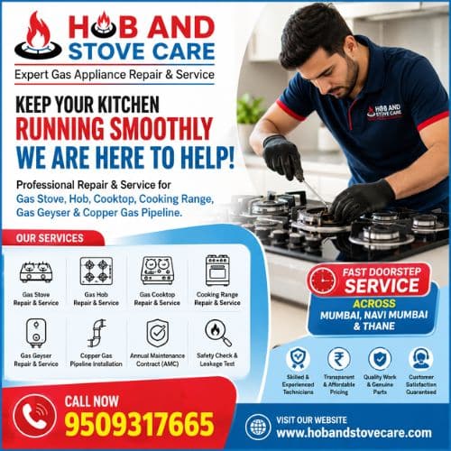 Gas Stove, Hob, Cooktop, Cooking Range Repair And Service in Mumbai, Navi Mumbai And Thane